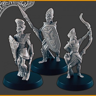 undead desert warriors support-free evan carothers Tabletop Characters & Creatures Fantasy Universe Store egyptian skeleton 3d print model - Mito3D
