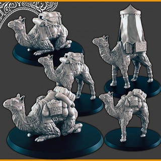 camels support-free evan carothers Toys & Games Animal Creature Figures Tabletop Characters Creatures Store desert egyptian 3d print model - Mito3D
