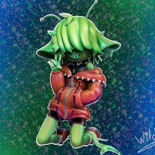 chibi lucertola ragazzo strega fan arte azione figure tavolo personaggi creature gratuito animale carina verde umano cactus mignon 3d print model - Mito3D