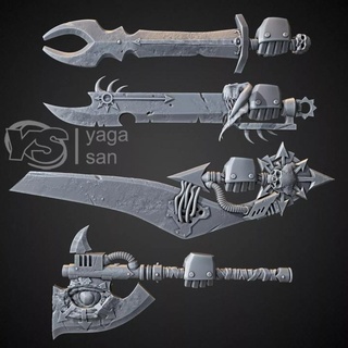 csm weapons pack part 1 yaga san Tabletop accessories Characters & Creatures Sci-Fi Universe 40k 40mm chaos 28mm bits wh40k 32mm 3d print model - Mito3D
