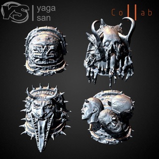 csm shoulders pads pack yaga san Tabletop accessories Characters & Creatures Sci-Fi Universe 40k warhammer spacemarine chaos pad bits shoulderpad 3d print model - Mito3D