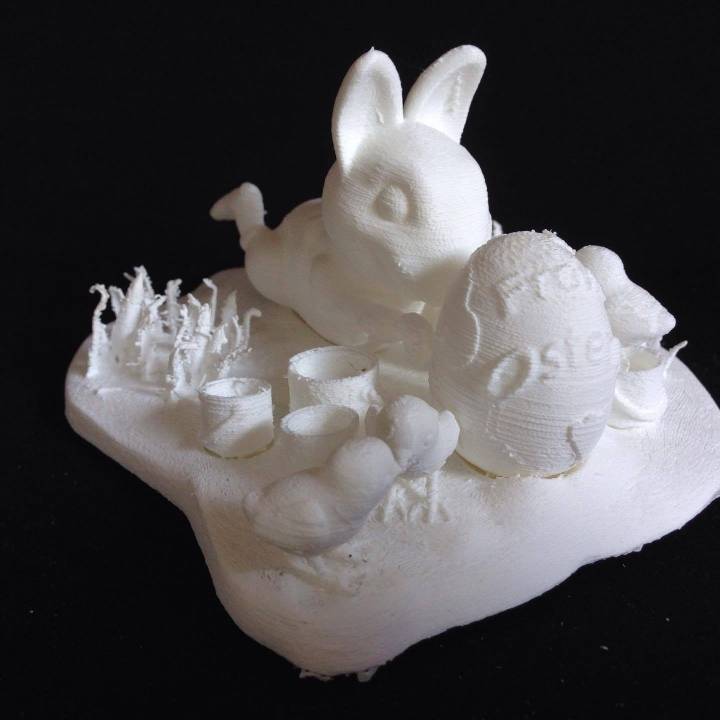 feliz oriental jardín conejo ostern hase 3D print model - Mito3D
