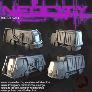 dark realms - neocity vehicles forge Tabletop Characters & Creatures Sci-Fi Universe Vehicles Machines Store sci-fi cyber 3d print model - Mito3D