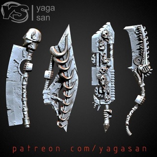 csm grande spada Armi pacco yaga san tavolo personaggi creature fantasia universo 40k motosega marino caos spadone bit Space Marine 3d print model - Mito3D