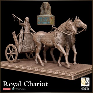 egyptian chariot - heart sphinx gadgetworks Tabletop Characters & Creatures Historical Universe Vehicles Machines Store ancient egypt historical miniatures minis rider dnd pyramids 32mm pharoah ttrpg tabletopcharacters&creatures&gt fantasyuniverse 3d print model - Mito3D