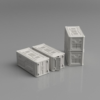 ciencia ficción carga envase modular fr3d the3dprinting Tienda mesa 3D imprimible terreno Sci Fi paisaje 3d print model - Mito3D