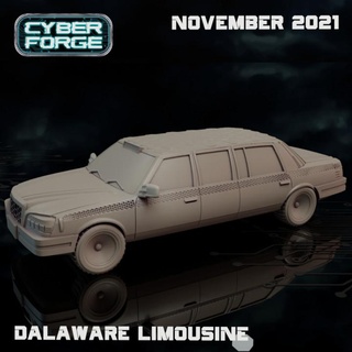 cyber forge dalaware ai limo titan miniatures Store car future taxi bladerunner cyberpunk vechicle 3d print model - Mito3D