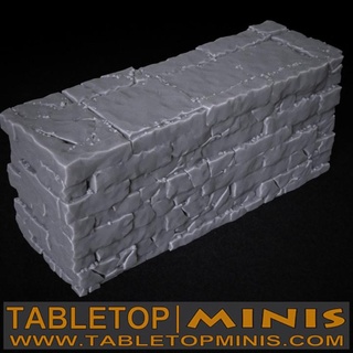 velho pedra plataforma tabletopminis loja tampo mesa 3D imprimível terreno fantasia terreno pedra terreno tijolo plataforma dnd cenário 3d print model - Mito3D