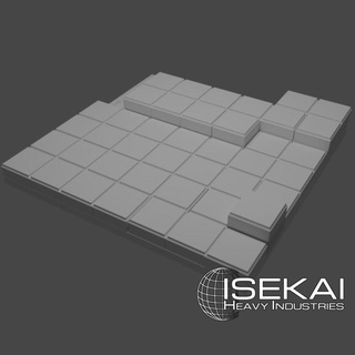 geomante modular 3d tileset infinito fantasia táticas Isekai pesado indústrias tampo mesa acessórios 3D imprimível terreno loja campo batalha miniatura masmorra azulejos tabuleiro jogo 3d print model - Mito3D