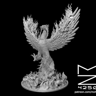 dragon phoenix miguel zavala Tabletop Characters & Creatures Fantasy Universe 3d print model - Mito3D