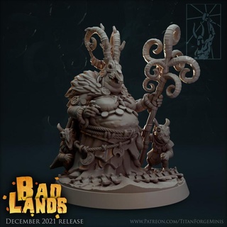 badlands kairn den mother titan forge miniatures Store animal barbarian forest ork warhammer wild priest mage spirit shaman tribe savage 3d print model - Mito3D