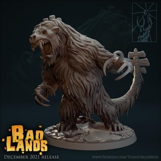 badlands kairn sloth titan forge miniatures Store animal bear big bowl foot monkey monster warhammer yeti blood wargame conan d&d savage 3d print model - Mito3D