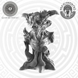 sátiro busto juegos mitología educación Arte ventilador bustos duende fantasía bosque Dios griego árbol personaje pan cuernos pintar elfos 3d print model - Mito3D