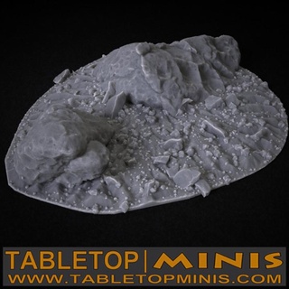 felsig Aufschluss 100mm Tischminis Tischplatte 3D druckbar Terrain Geschäft Felsen Landschaft Felsbrocken 3d print model - Mito3D
