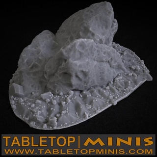 rocky outcrop 80mm tabletopminis Tabletop 3D Printable Terrain Store terrain rock rocks scenery boulders 3d print model - Mito3D