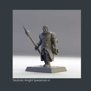 teutonic knight 6 vinciminiatures Tabletop Characters & Creatures Historical Universe Store stl detailed historical wargames miniature soldiers tabletop wargame 28mm knights historic crusades presupported 3d print model - Mito3D