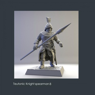 teutonic knight 8 vinciminiatures  Tabletop Tabletop Characters & Creatures Historical Universe Tabletop Tabletop Characters & Creatures Store stl detailed historical knight soldier wargames miniature tabletop wargame 28mm knights historic crusades presupported teutonic  3d print model - Mito3D