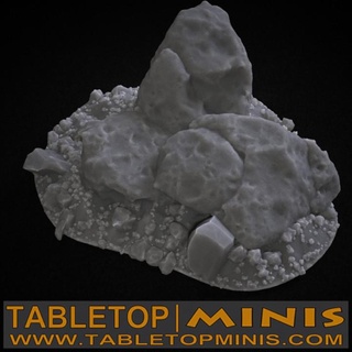 felsig Aufschluss 45mm Tischminis Tischplatte 3D druckbar Terrain Geschäft Felsen Landschaft Felsbrocken 3d print model - Mito3D