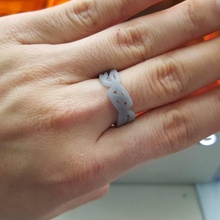 poly ring 'christel' jewellery lowpoly 3d print model - Mito3D