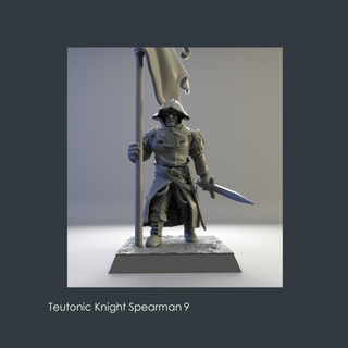 teutonic knight 9 vinciminiatures Tabletop Characters & Creatures Historical Universe Store stl detailed historical wargames miniature soldiers tabletop wargame 28mm knights historic crusades presupported 3d print model - Mito3D