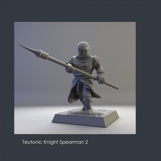 teutonic knight 2 vinciminiatures Tabletop Characters & Creatures Historical Universe Store stl detailed historical wargames miniature soldiers tabletop wargame 28mm knights historic crusades presupported 3d print model - Mito3D