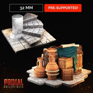 stairs barricade supplies - masters dungeons quest primal collectibles Store Tabletop 3D Printable Terrain Fantasy classic dragons epic fantasy furniture hero retro rpg warhammer warrior props miniature hammer enemy boardgame roleplaying wargame retrogame tabletopgame rolerplaying classicgame 3d print model - Mito3D