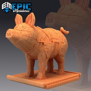 trojan pig huge wooden trophy trap playable interior epic-miniatures Store fantasy medieval monster rpg warhammer horse sla enemy tabletop dungeon dnd pathfinder hog npc pre-supported supported pre troj 3d print model - Mito3D