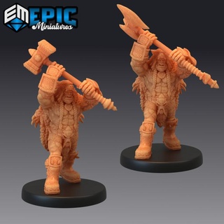 orc warg tamer attacking green skin army warrior classic creature epic-miniatures Store axe fantasy medieval monster rpg warhammer sla hammer enemy tabletop dungeon dnd pathfinder npc pre-supported supported pre 3d print model - Mito3D