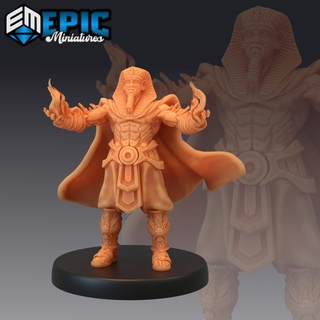 great pharaoh ancient egyptian monarch desert ruler epic-miniatures Store fantasy medieval monster rpg warhammer sla enemy tabletop dungeon dnd pathfinder npc pre-supported supported pre 3d print model - Mito3D