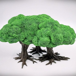 playable deciduous tree copse b terrainify Tabletop 3D Printable Terrain 40k miniatures prop rpg terrain wargaming warhammer dungeonsanddragons tabletop d&d dnd scenery scatter ageofsigmar aos roleplayinggame terrainifytv 3d print model - Mito3D
