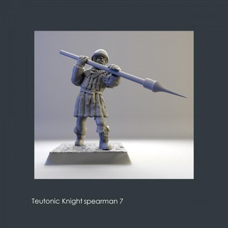 teutonic knight 7 vinciminiatures Tabletop Characters & Creatures Historical Universe Store stl wargames warrior miniature tabletop wargame templar knights crusader crusades presupported 3d print model - Mito3D