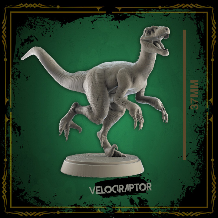 velociraptor Ismael padeiro garcia brinquedos jogos animal criatura figuras tampo mesa personagens criaturas loja animais dinossauro jurássico miniatura dinossauros sáurio 3D print model - Mito3D