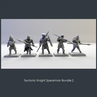 teutonic knights bundle 2 vinciminiatures Tabletop Characters & Creatures Historical Universe Store stl detailed historical knight wargames miniature soldiers tabletop wargame 28mm historic crusades presupported 3d print model - Mito3D