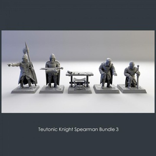 teutonic knights bundle 3 vinciminiatures Tabletop Characters & Creatures Historical Universe Store stl detailed historical knight wargames miniature soldiers tabletop wargame 28mm historic crusades presupported 3d print model - Mito3D
