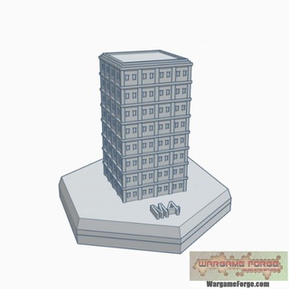moderno edificio 3 esadecimale carta geografica scala hmsm003 gioco guerra fucina negozio terreno battletech 3d print model - Mito3D