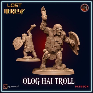 olog hai troll lost heresy miniatures Tabletop Characters & Creatures Fantasy Universe creature fantasy figure monster warhammer miniature lotr hobbit 28mm dnd 32mm lord rings aos 3d print model - Mito3D