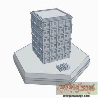 moderno edificio 2 esadecimale carta geografica scala hmsm002 gioco guerra fucina negozio terreno battletech 3d print model - Mito3D