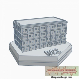 moderno edificio 5 esadecimale carta geografica scala hmsm005 gioco guerra fucina negozio terreno battletech 3d print model - Mito3D