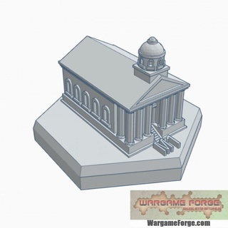 modern courthouse hex map scale hmsm007 wargame forge Store terrain battletech 3d print model - Mito3D