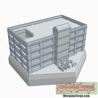 modern parking garage hex map scale hmsm012 wargame forge terrain battletech 3d print model - Mito3D
