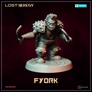 fyork orkonnen lost heresy miniatures Tabletop Characters & Creatures Fantasy Universe orc ork rpg character figures champion orcs dune 28mm warhammer40k wh40k 32mm orks stargrave supported 3d print model - Mito3D