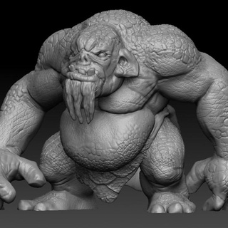cave troll jason Tabletop Characters & Creatures Fantasy Universe Store beast monster brute tabletop ogre d&d rocktroll 3d print model - Mito3D