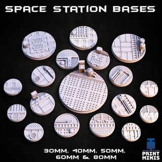 space station bases x18 - orbit collection print minis Tabletop accessories 3D Printable Terrain Sci-Fi terrain sci-fi spacestation scenery 3d print model - Mito3D