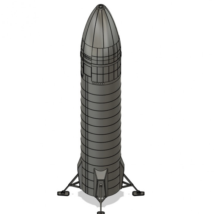 spacex starship hls randy van ruijven Toys & Games Toy Vehicles Education Physics Space Aeronautics rocket spaceship moon nasa lunar artemis 3D print model - Mito3D