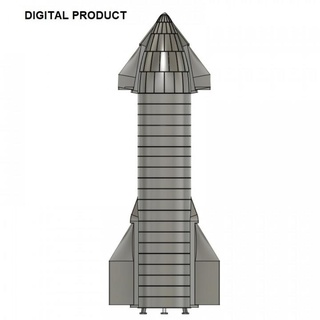 spacex starship sn8 randy van ruijven Toys & Games Toy Vehicles Education Physics Space Aeronautics kit rocket spaceship nasa elon 3d print model - Mito3D