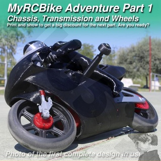 myrcbike aventuras 1 5 rc bicicleta chasis dlb RC coches clásico bricolaje diy funcional moto motogp mrcc myrccar mrcb 3d print model - Mito3D