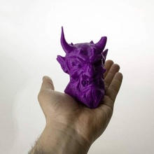 demone testa fan art diavolo zbrush scolpire sfera 3d print model - Mito3D
