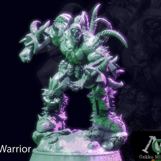 orc warrior poz 3 Gekko minyatür masaüstü karakterler yaratıklar fantezi Evren mağaza oyunlar ork Warcraft minis d 3d print model - Mito3D