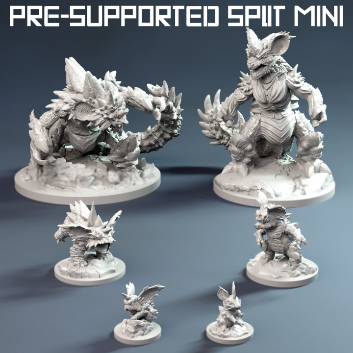 kaijumon monarch kaijus Tabletop Characters & Creatures Fantasy Universe Store Anime Manga anime pokemon godzilla kaiju nidoking nidoqueen 3D print model - Mito3D