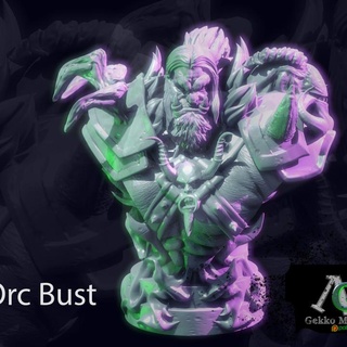 ork büst Gekko minyatür masaüstü karakterler yaratıklar fantezi Evren mağaza hayran Sanat büstler oyunlar Warcraft minis 3d print model - Mito3D